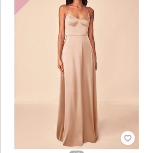 Satin bridesmaid dress